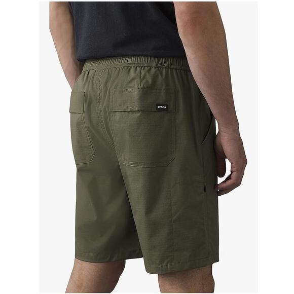 Prana Double Peak E-Waist 8" Short Men's XXL Cargo Green Standard Fit Drawstring - Picture 2 of 9